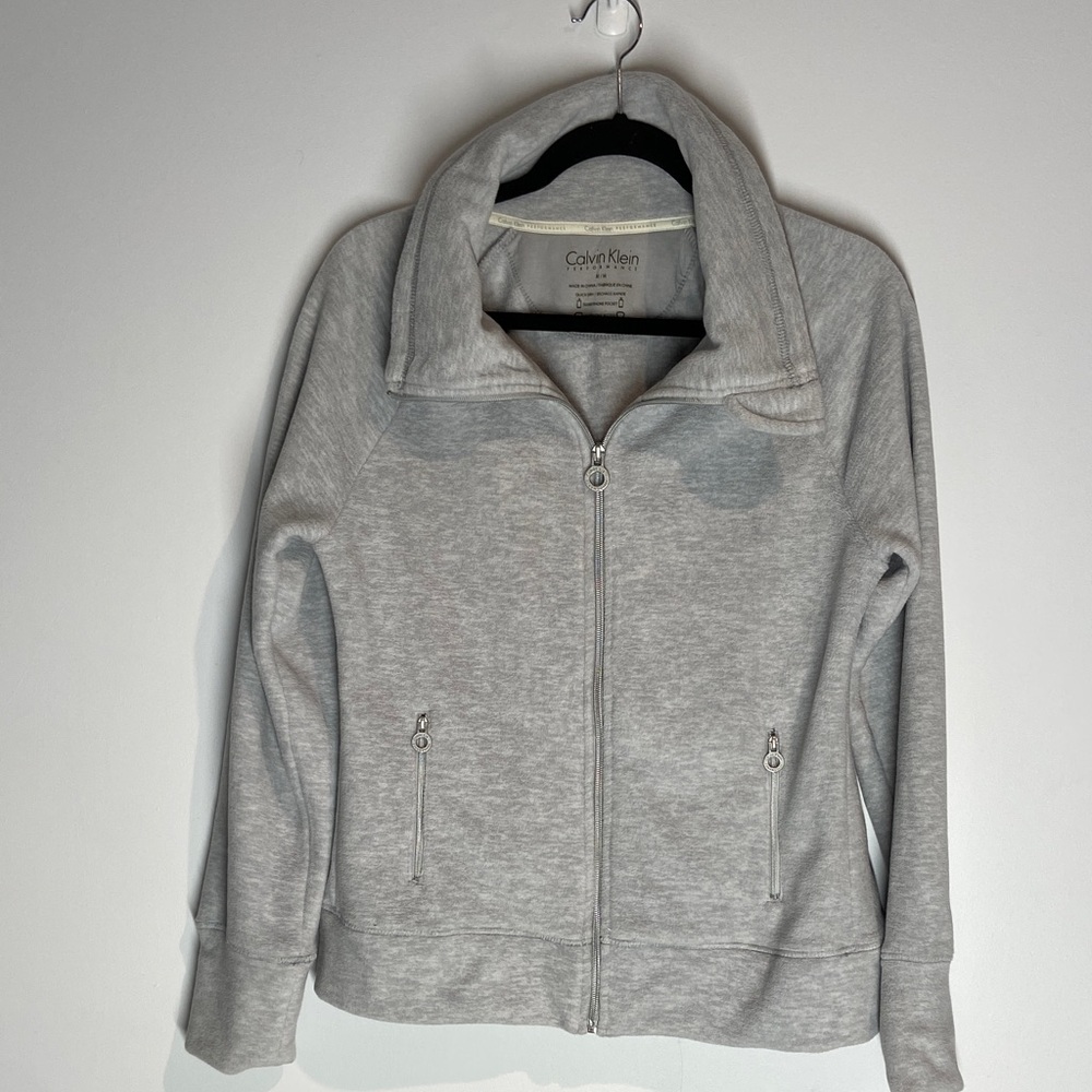 Calvin Klein Gray Zip-Up Jacket